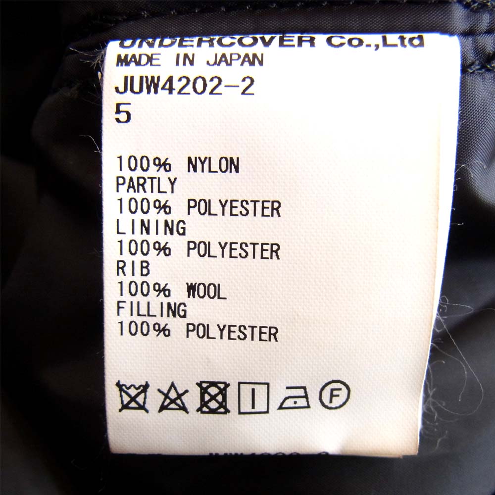 UNDERCOVER アンダーカバー JＵＷ4202-2 総柄 Ny ベンツアキ MA-1 ブラック系 5【新古品】【未使用】【中古】