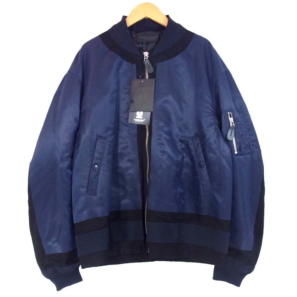 UNDERCOVER アンダーカバー UCY4211 コントラストパネル ボンバー ジャケット ネイビー系 3【新古品】【未使用】【中古】