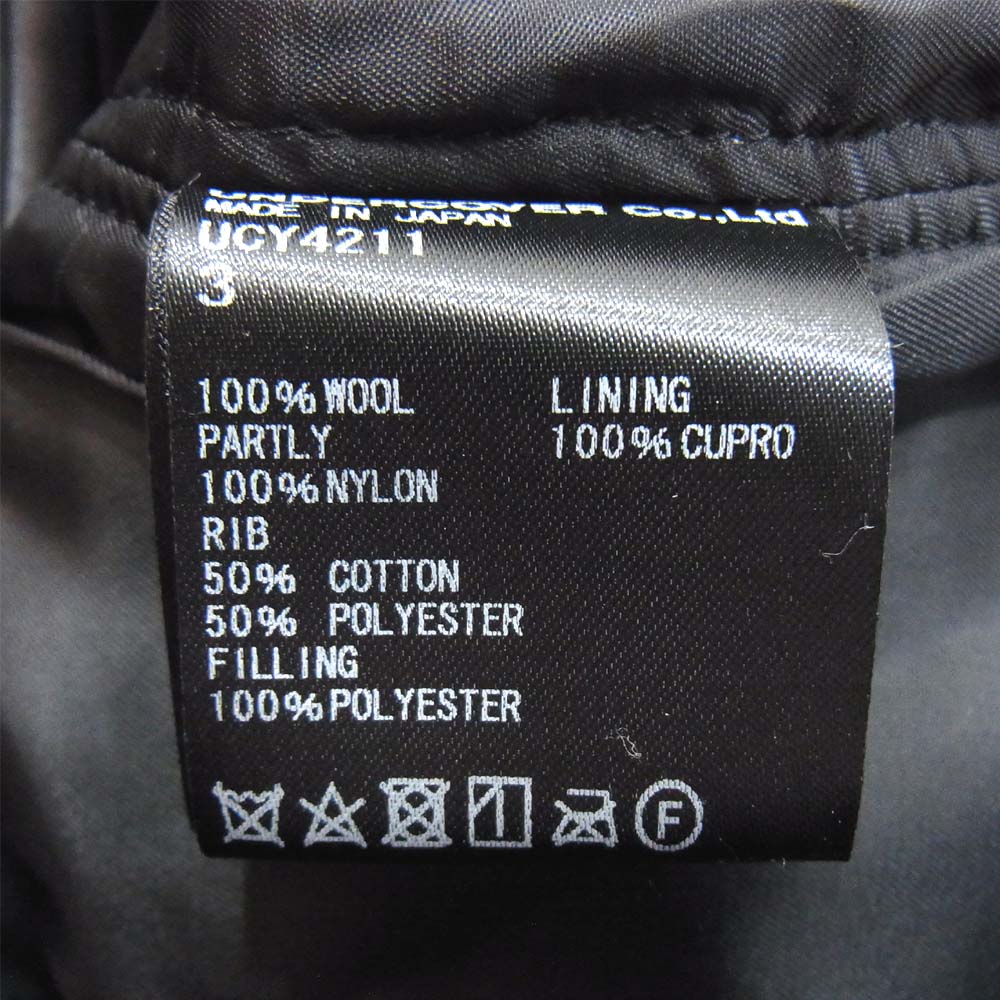 UNDERCOVER アンダーカバー UCY4211 コントラストパネル ボンバー ジャケット ネイビー系 3【新古品】【未使用】【中古】