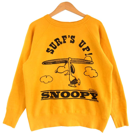 WAREHOUSE ウエアハウス PEANUTS ピーナッツ スヌーピー プリント スウェット オレンジ系 XS【中古】