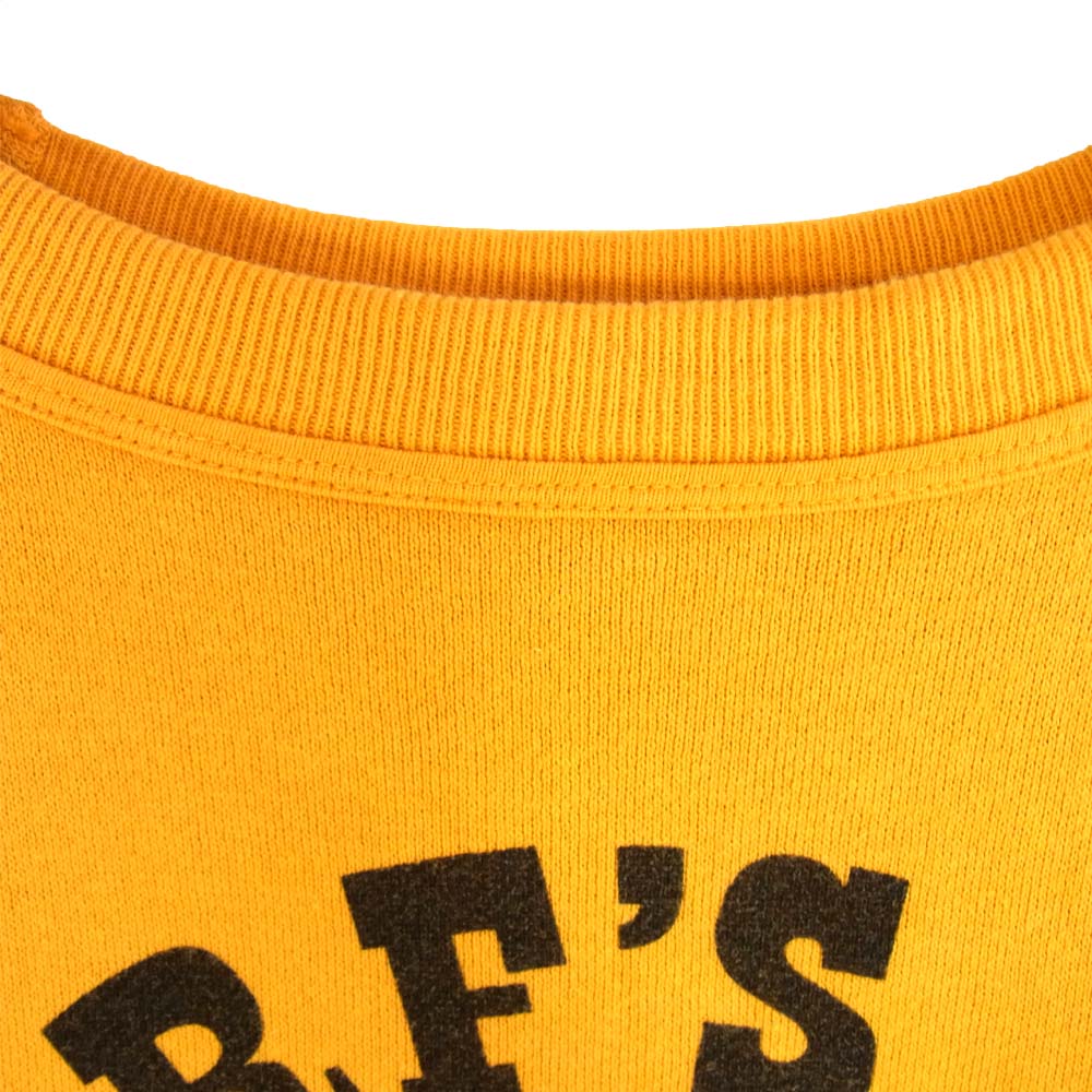 WAREHOUSE ウエアハウス PEANUTS ピーナッツ スヌーピー プリント スウェット オレンジ系 XS【中古】
