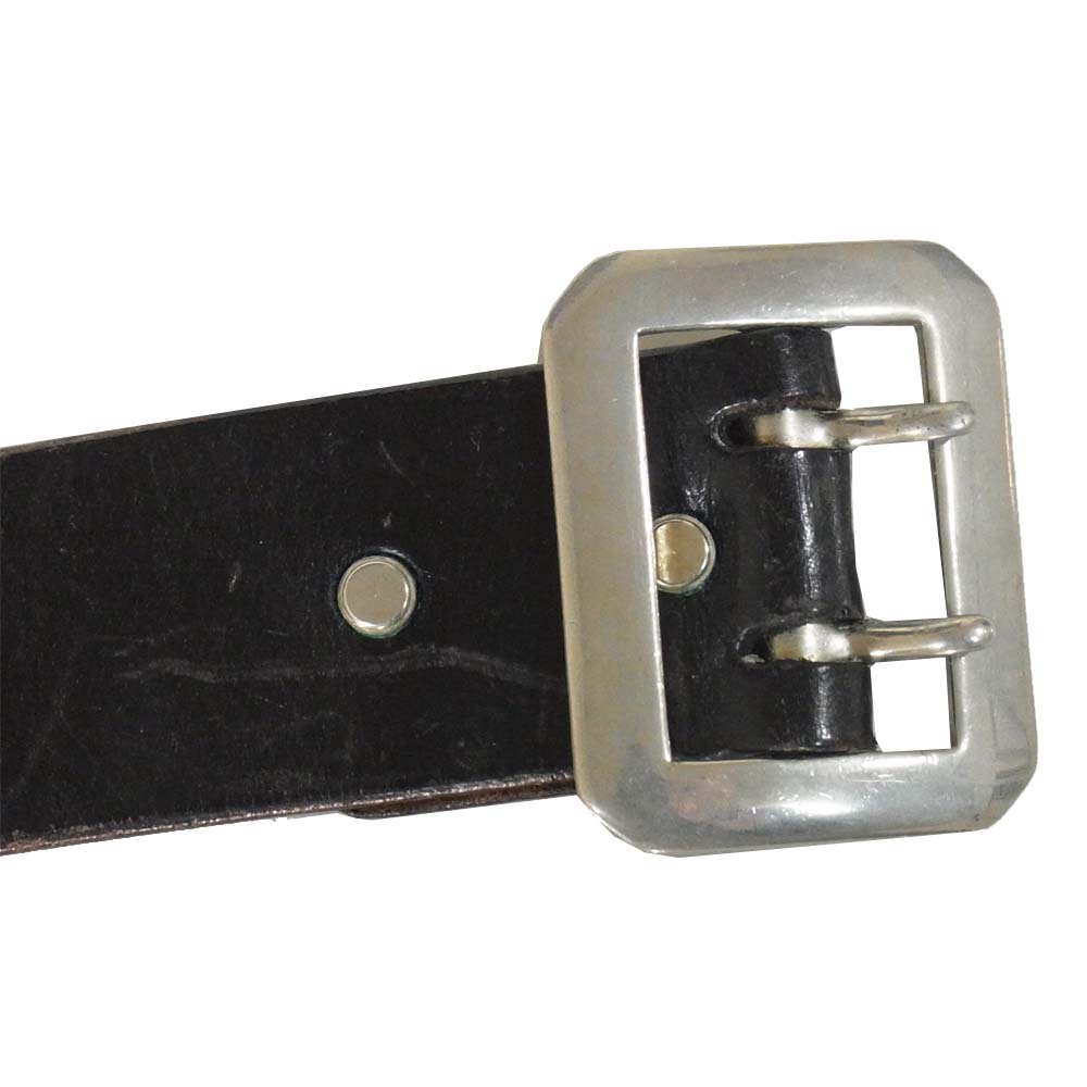 The REAL McCOY'S ザリアルマッコイズ 旧マッコイ 英国製 ダブルピン レザー ベルト ダークブラウン系 28【中古】