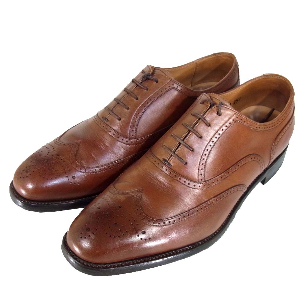 SCOTCH GRAIN スコッチグレイン ウイングチップ メダリオン ブラウン系 25.5cm【中古】