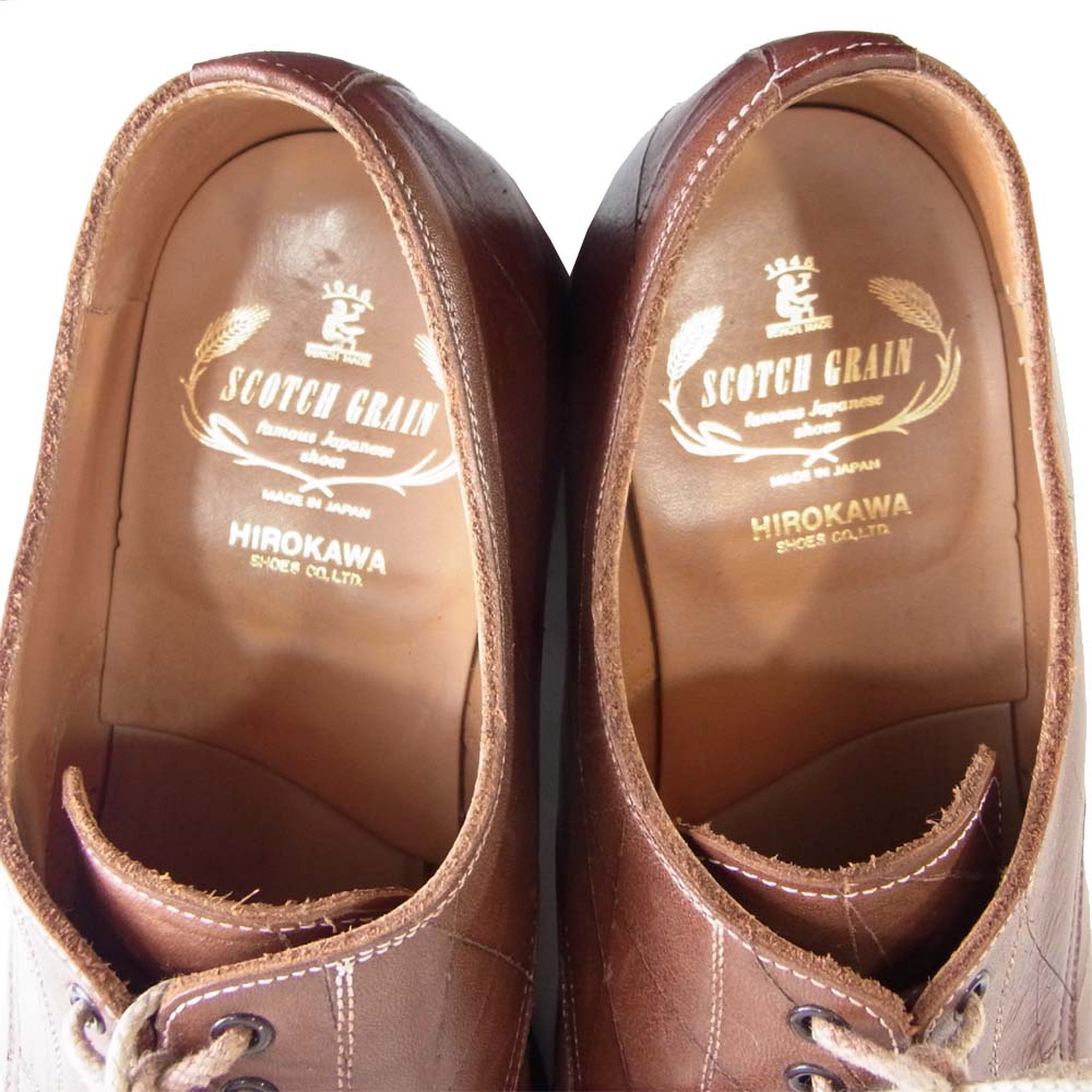 SCOTCH GRAIN スコッチグレイン F-504 マトリックス 外羽 プレーントゥ ブラウン系 25.5【中古】