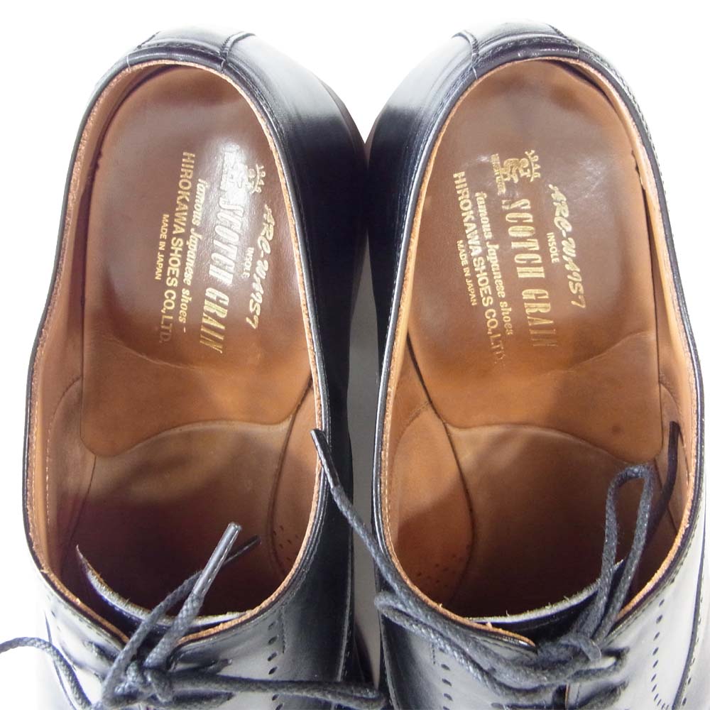 SCOTCH GRAIN スコッチグレイン 匠シリーズ ストレートチップ ブラック ブラック系 26【中古】
