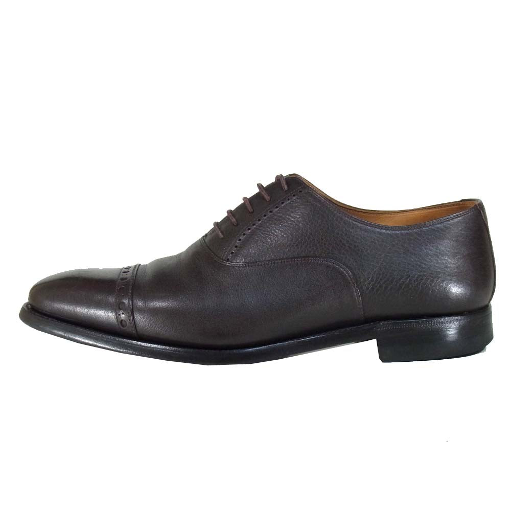 SCOTCH GRAIN スコッチグレイン HA-0258 匠シリーズ パンチドキャップトゥ ダークブラウン系 25.5cm【中古】