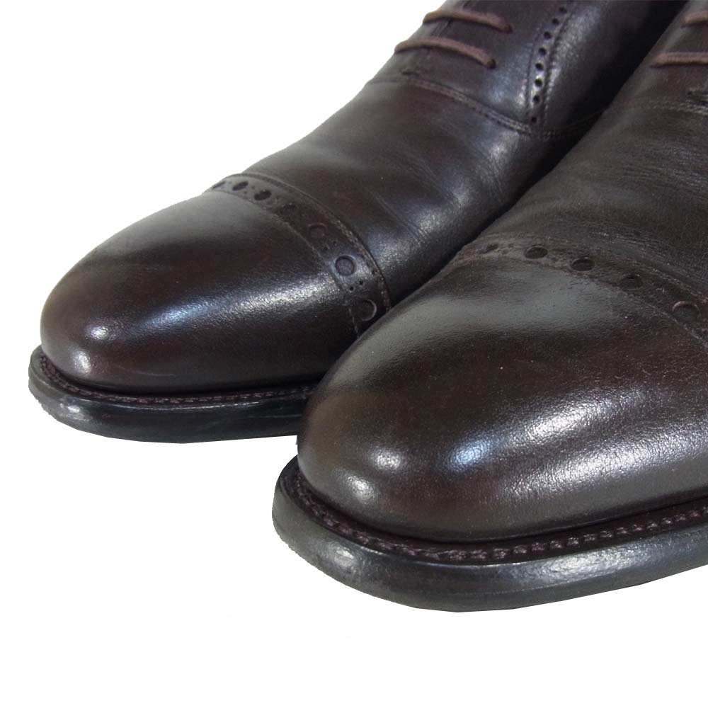 SCOTCH GRAIN スコッチグレイン HA-0258 匠シリーズ パンチドキャップトゥ ダークブラウン系 25.5cm【中古】