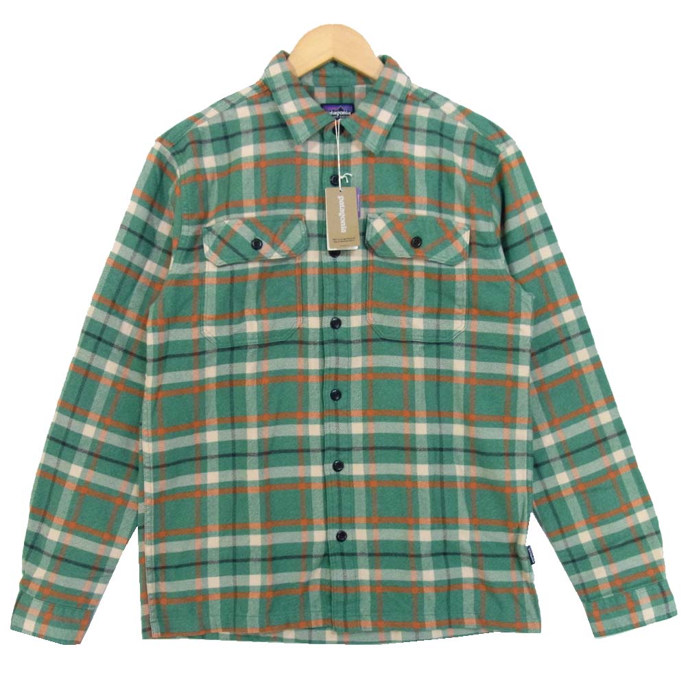 patagonia パタゴニア 20AW 53947 IEGR FA20 メンズ ロングスリーブ フィヨルド フランネル シャツ ライトグリーン系 S【新古品】【未使用】【中古】