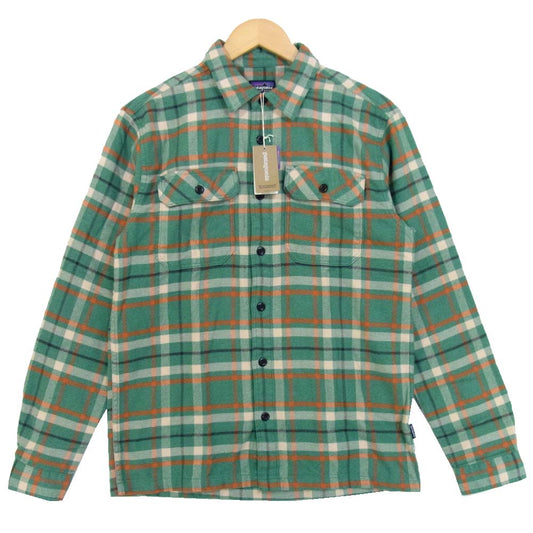 patagonia パタゴニア 20AW 53947 IEGR FA20 メンズ ロングスリーブ フィヨルド フランネル シャツ ライトグリーン系 S【新古品】【未使用】【中古】
