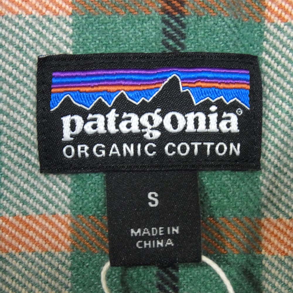 patagonia パタゴニア 20AW 53947 IEGR FA20 メンズ ロングスリーブ フィヨルド フランネル シャツ ライトグリーン系 S【新古品】【未使用】【中古】