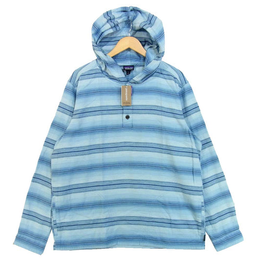 patagonia パタゴニア 20SS 53275 ROBK SP20 メンズ ライトウェイト フィヨルド フランネル フーディ パーカー ライトブルー系 L【新古品】【未使用】【中古】