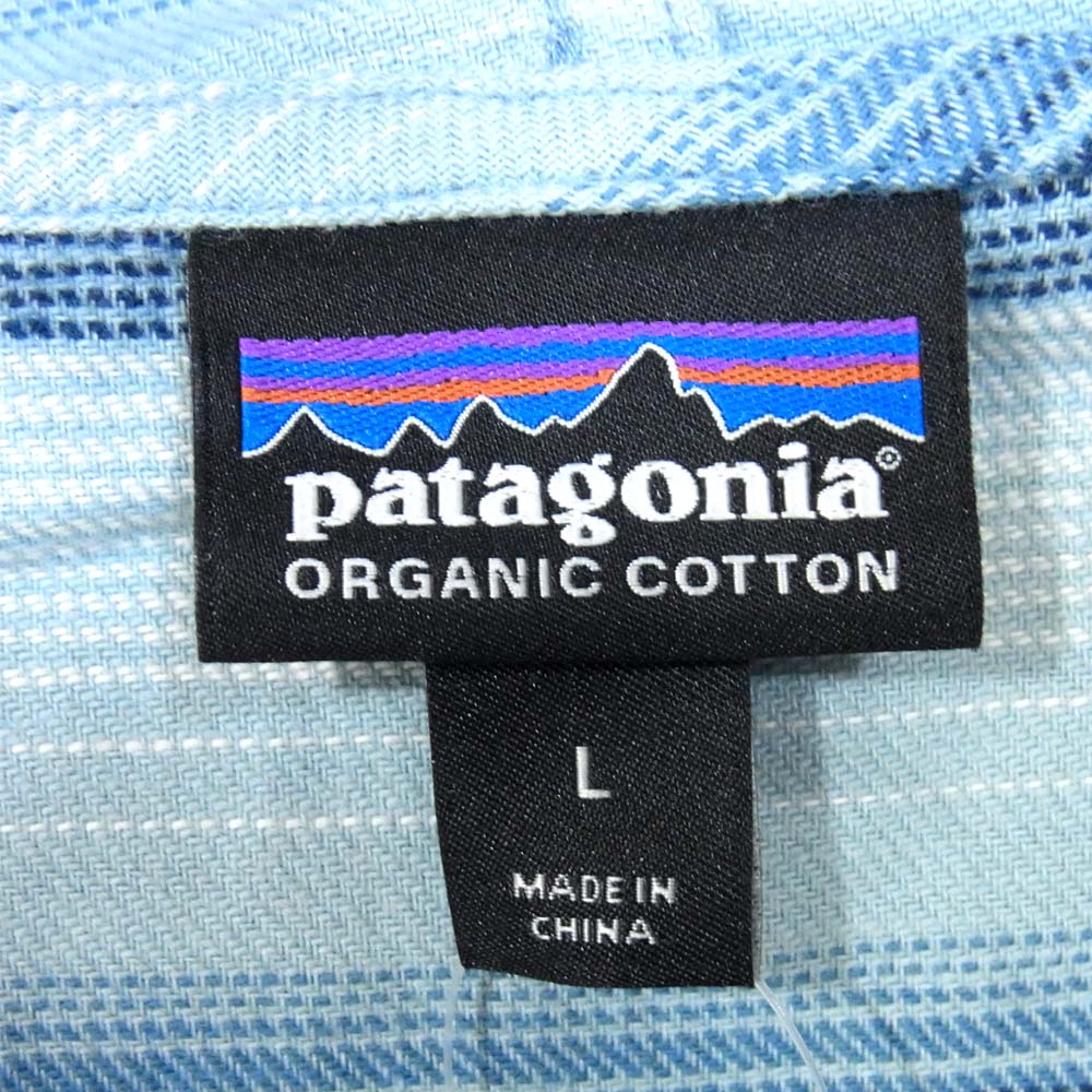 patagonia パタゴニア 20SS 53275 ROBK SP20 メンズ ライトウェイト フィヨルド フランネル フーディ パーカー ライトブルー系 L【新古品】【未使用】【中古】