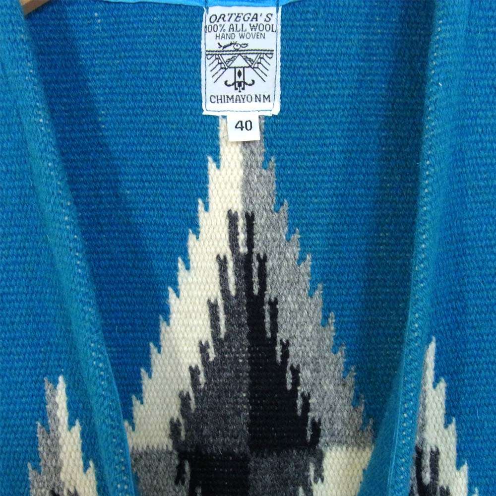 ORTEGA オルテガ チマヨ ベスト ライトブルー系 40【中古】