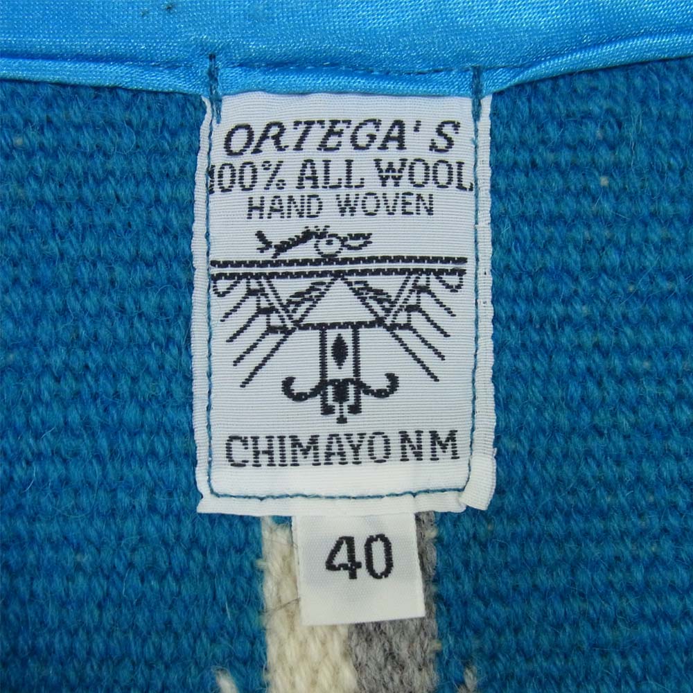 ORTEGA オルテガ チマヨ ベスト ライトブルー系 40【中古】