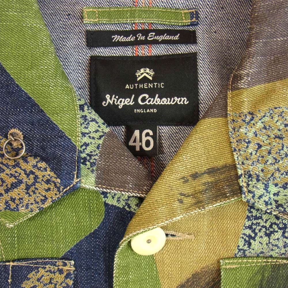 Nigel Cabourn ナイジェルケーボン 8071130031 イギリス製 SHORT JACKET CAMO DENIM  マルチカラー系 36【中古】