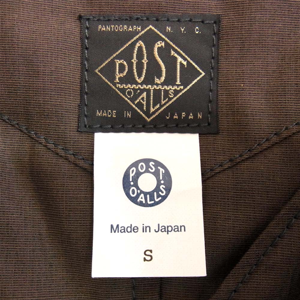 POST OVERALLS ポストオーバーオールズ 1512 CE Royal Traveler Vest cotton EOE with Thinsulate ロイヤルトラベラー 中綿シンサレート ベスト ブラウン系 S【新古品】【未使用】【中古】
