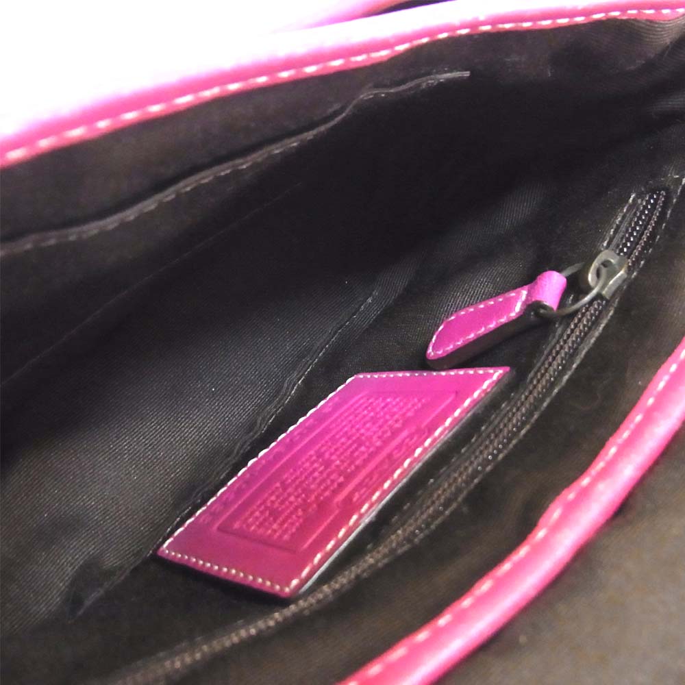 COACH コーチ 10566 クリケット ショルダーバッグ ベージュ×ピンク系【中古】