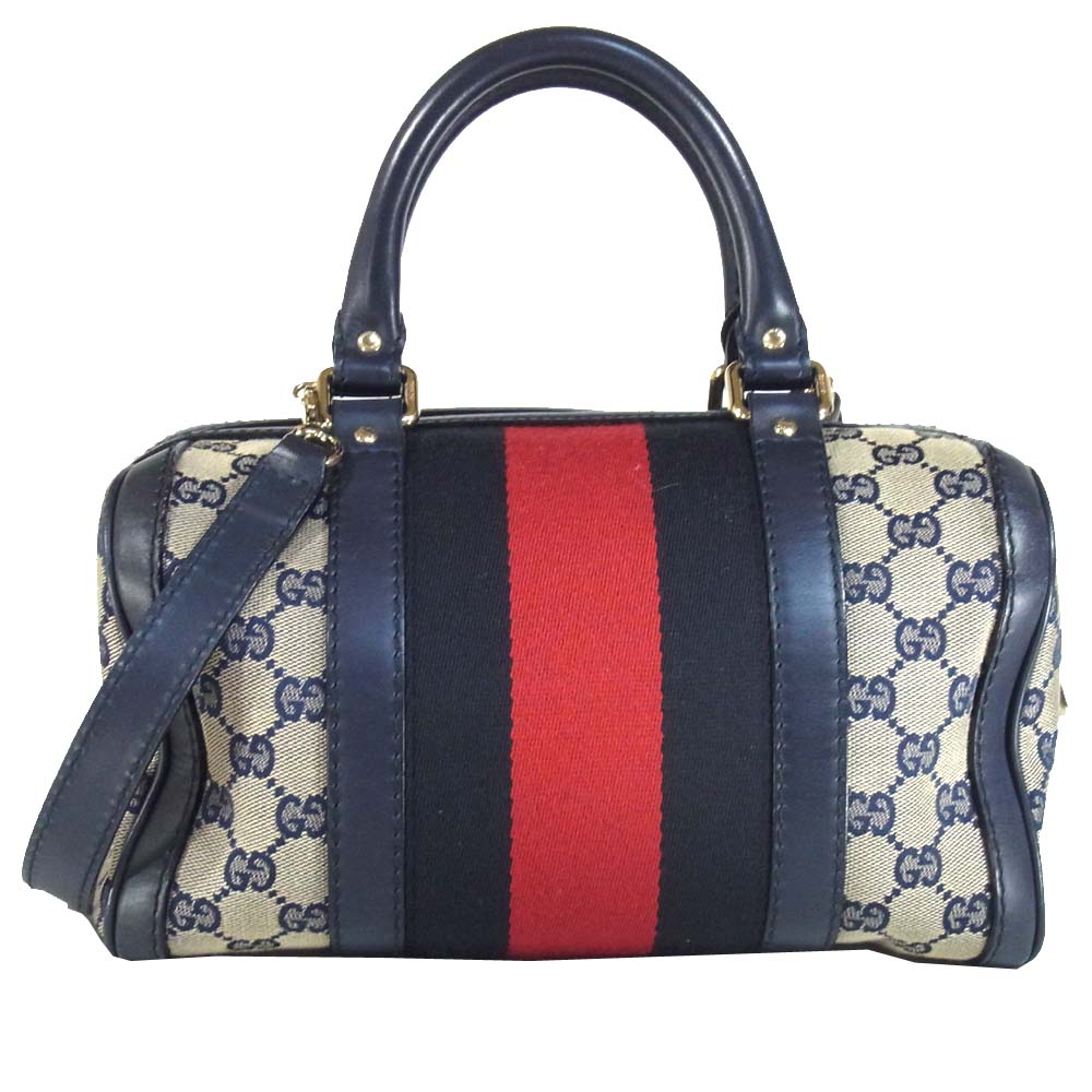 GUCCI グッチ 269876 ヴィンテージウェブ VINTAGE WEB ボストン グレー系【中古】