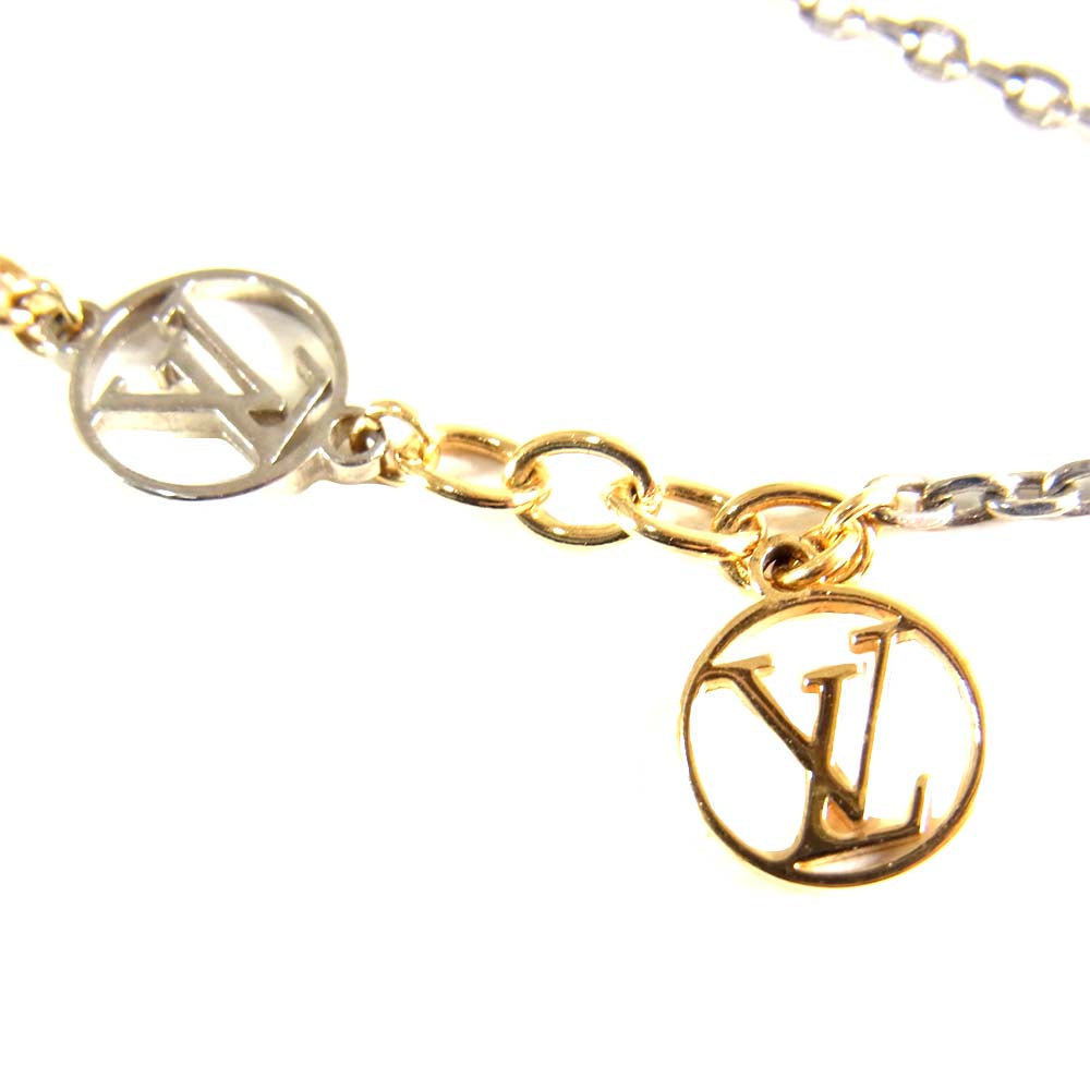 LOUIS VUITTON ルイ・ヴィトン M68077 ロゴマニア ブレスレット ゴールド系【中古】