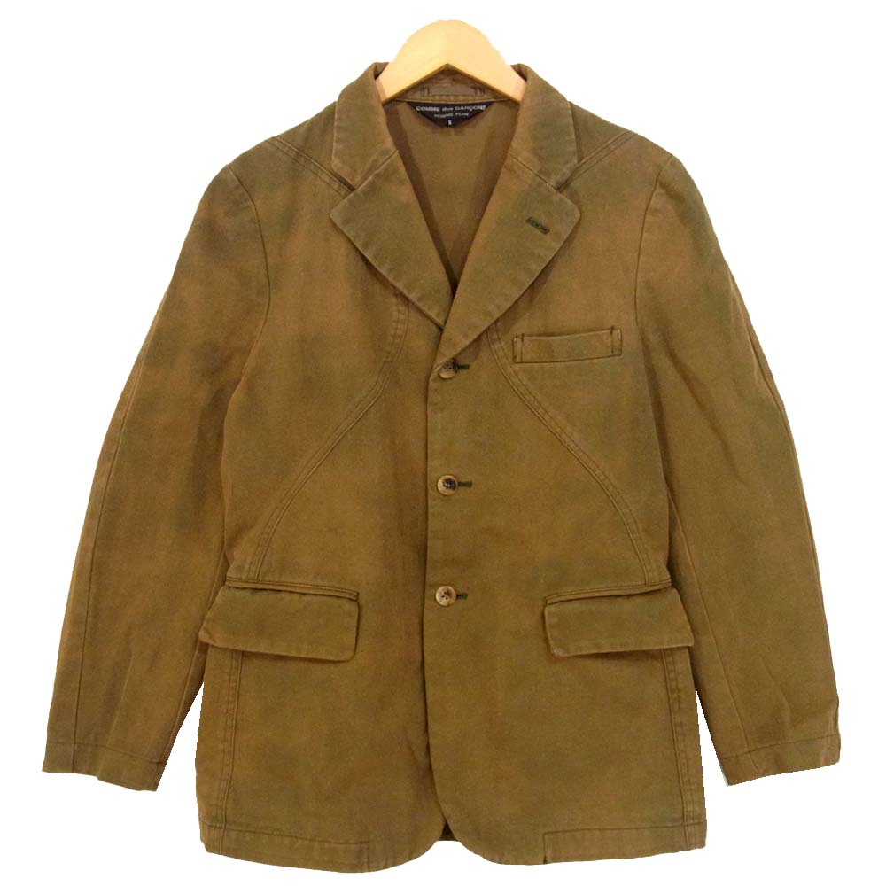 COMME des GARCONS HOMME PLUS コムデギャルソンオムプリュス 03AW PK-J003 カーブ期 色むら加工 ジャケット ベージュ系 S【中古】