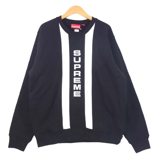 Supreme シュプリーム 17SS Vertical Logo Panel Crewneck バーティカル ロゴ クルー ネック ブラック系 M【新古品】【未使用】【中古】