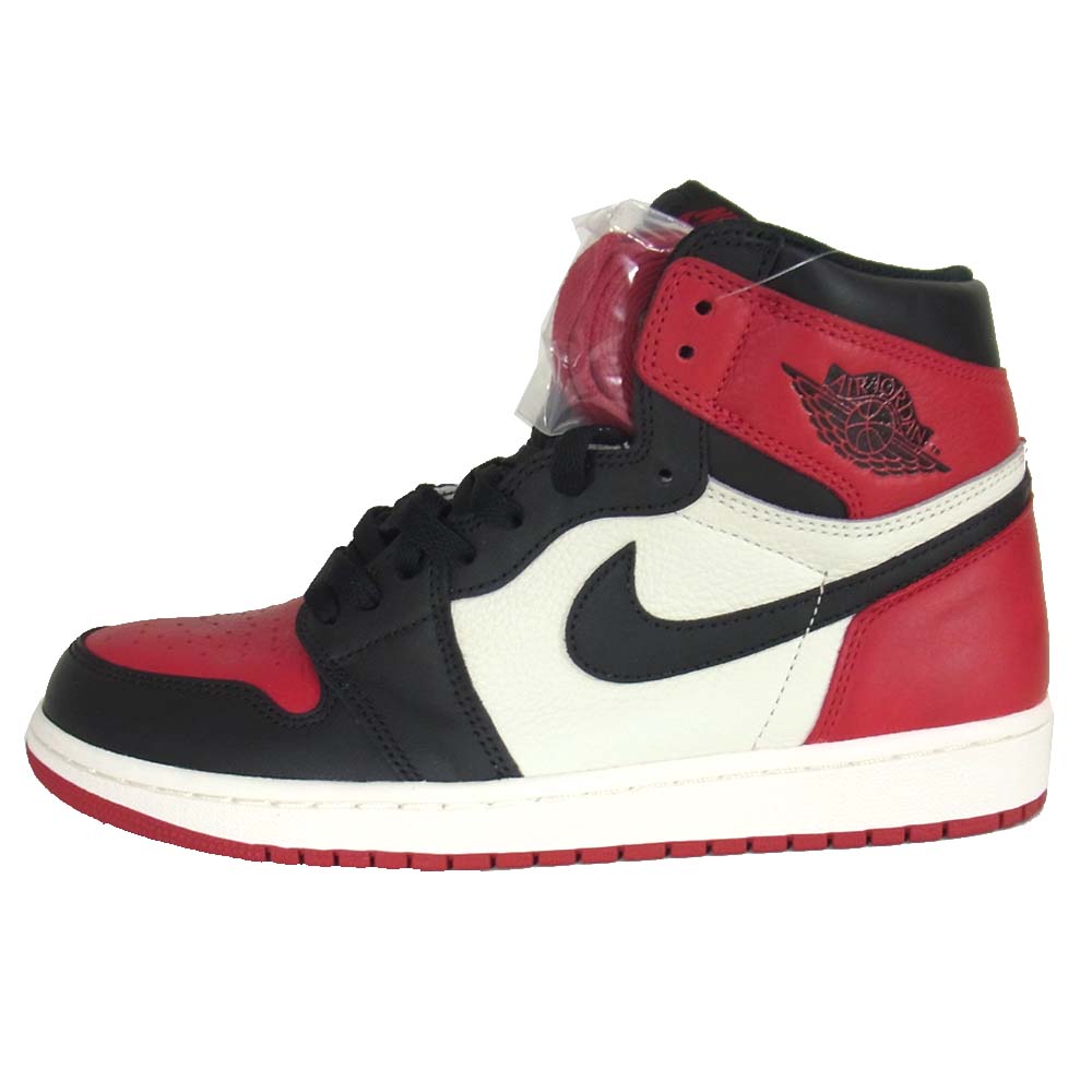 NIKE ナイキ 555088-610 AIR JORDAN 1 RETRO HIGH OG BRED TOE ナイキ エアジョーダン レトロ ブレッド レッド系 27cm【新古品】【未使用】【中古】
