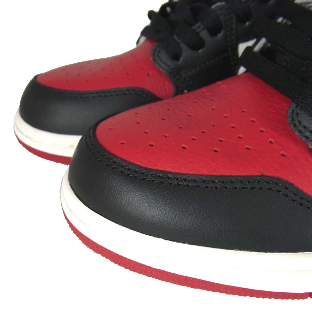 NIKE ナイキ 555088-610 AIR JORDAN 1 RETRO HIGH OG BRED TOE ナイキ エアジョーダン レトロ ブレッド レッド系 27cm【新古品】【未使用】【中古】