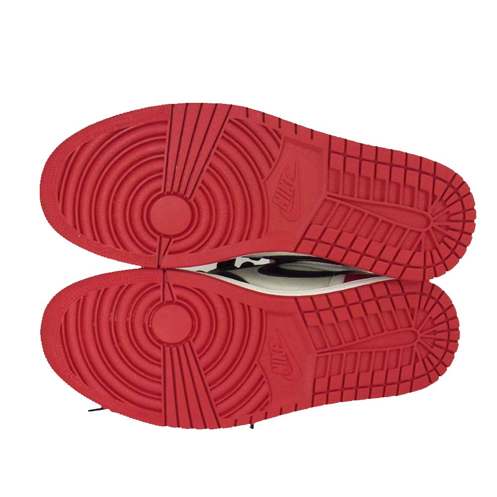 NIKE ナイキ 555088-610 AIR JORDAN 1 RETRO HIGH OG BRED TOE ナイキ エアジョーダン レトロ ブレッド レッド系 27cm【新古品】【未使用】【中古】
