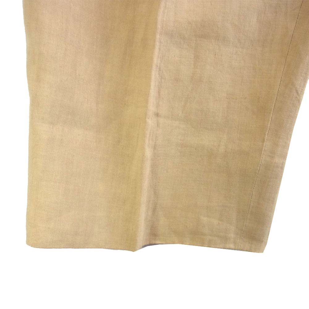 COMME des GARCONS HOMME コムデギャルソンオム 2タック リネン ワイド テーパード パンツ　ベージュ ベージュ系 L【中古】