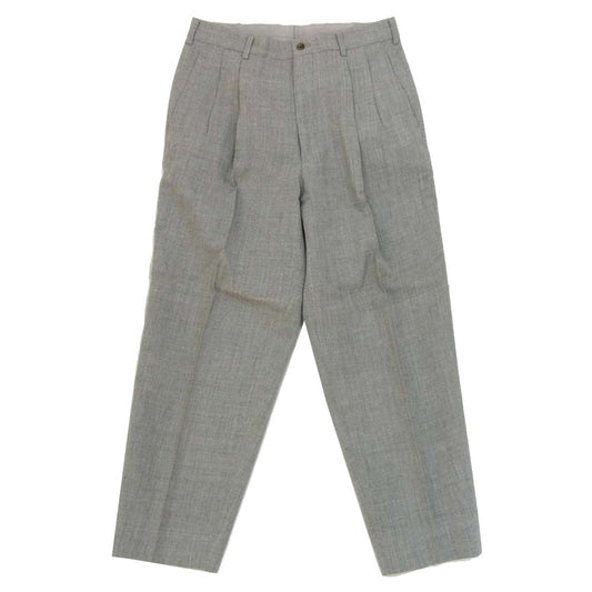 COMME des GARCONS HOMME コムデギャルソンオム HP-04054L 2タック ウール ワイド テーパード パンツ　グレー グレー系 L【中古】