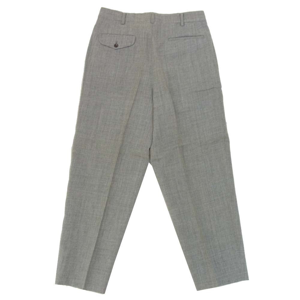 COMME des GARCONS HOMME コムデギャルソンオム HP-04054L 2タック ウール ワイド テーパード パンツ　グレー グレー系 L【中古】