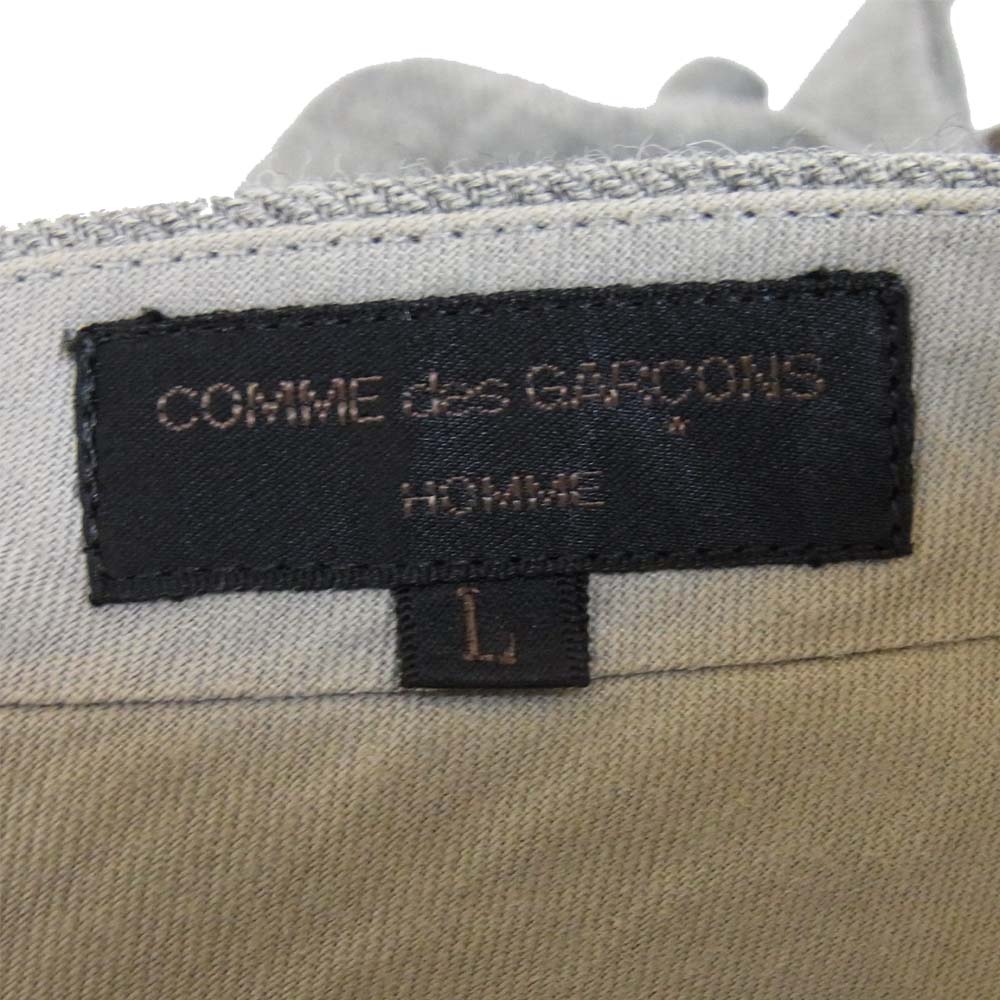 COMME des GARCONS HOMME コムデギャルソンオム HP-04054L 2タック ウール ワイド テーパード パンツ　グレー グレー系 L【中古】