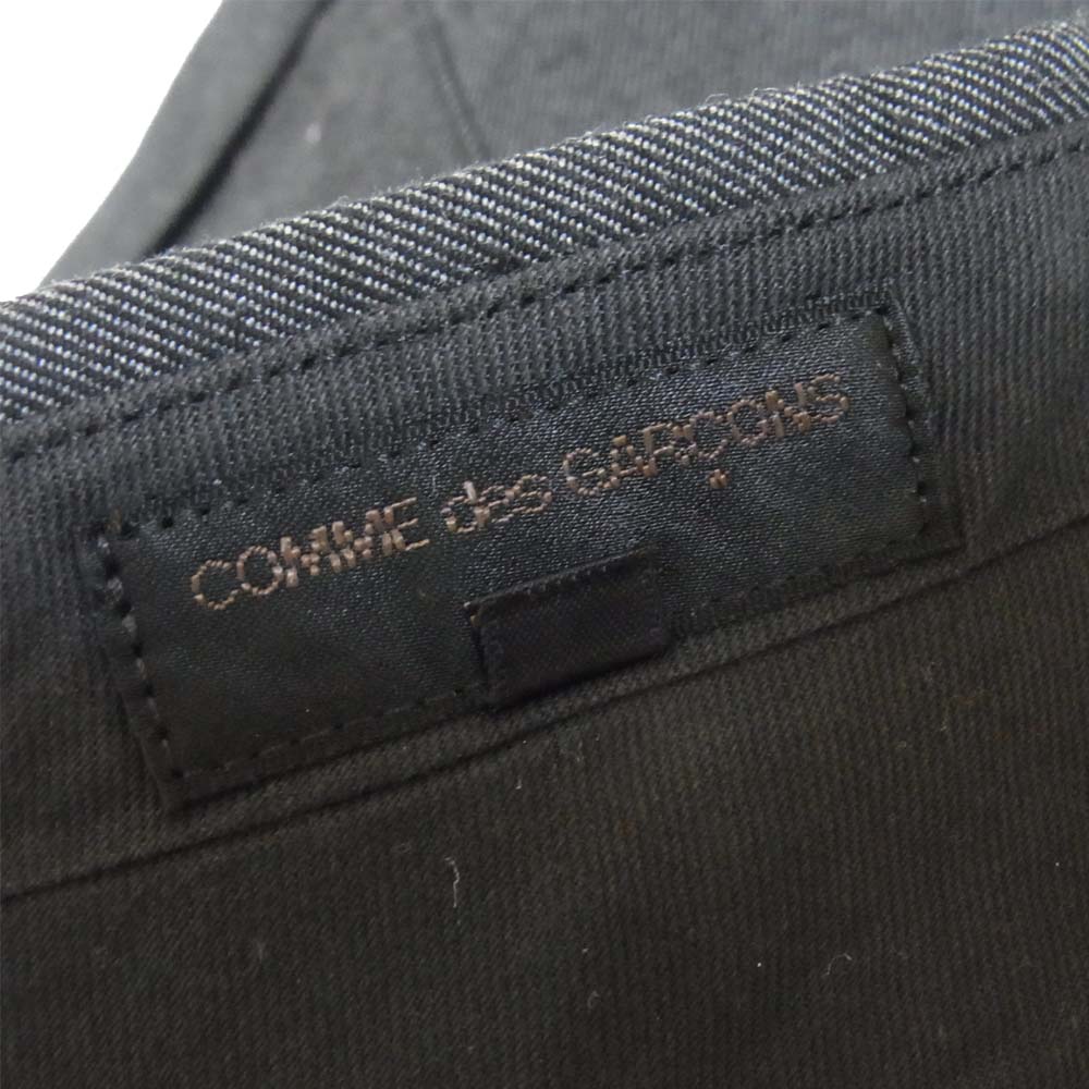 COMME des GARCONS HOMME コムデギャルソンオム HP-04021L 2タック コットンウール ワイド テーパード パンツ グレー系 L【中古】