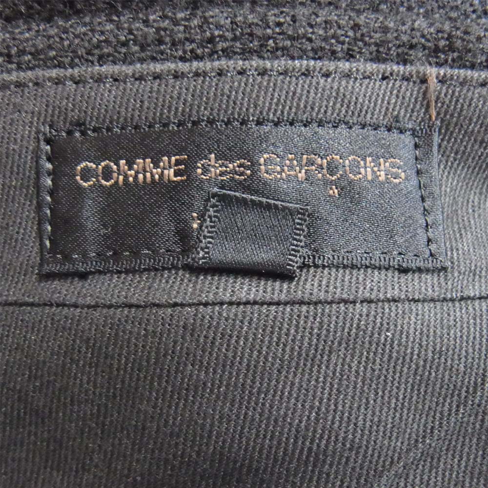 COMME des GARCONS HOMME コムデギャルソンオム HP-04003L 2タック ウール ワイド テーパード パンツ　黒 ブラック系 L【中古】