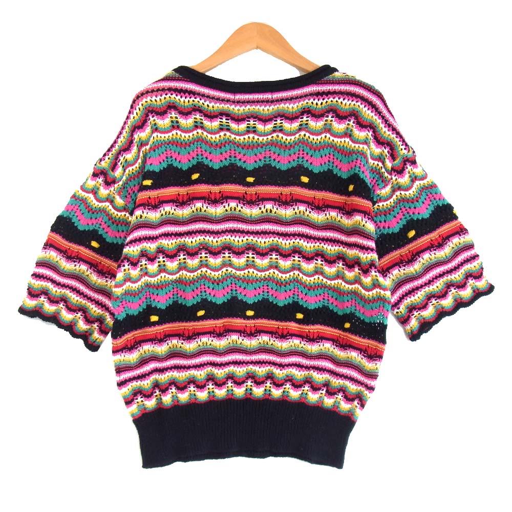 HYSTERIC GLAMOUR ヒステリックグラマー 01202NS03 HELLO BEAR クロシェ プルオーバー ニット マルチカラー系 F【新古品】【未使用】【中古】