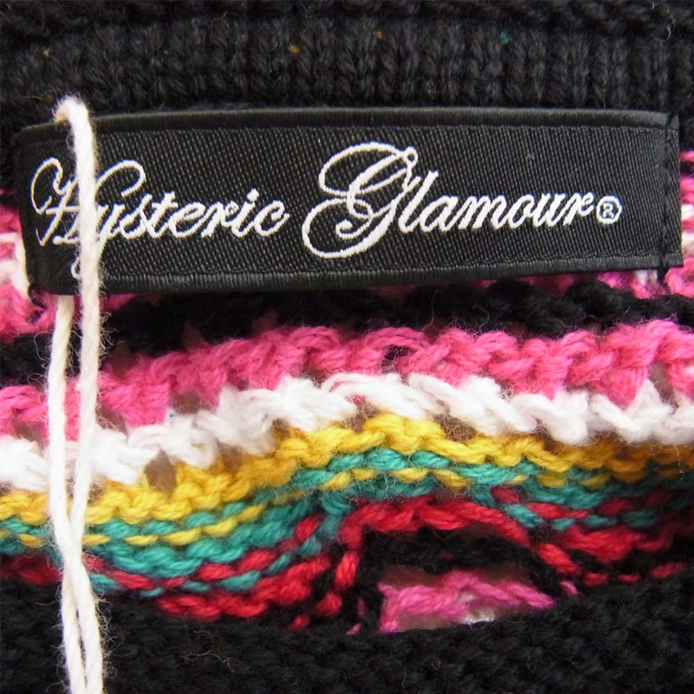 HYSTERIC GLAMOUR ヒステリックグラマー 01202NS03 HELLO BEAR クロシェ プルオーバー ニット マルチカラー系 F【新古品】【未使用】【中古】