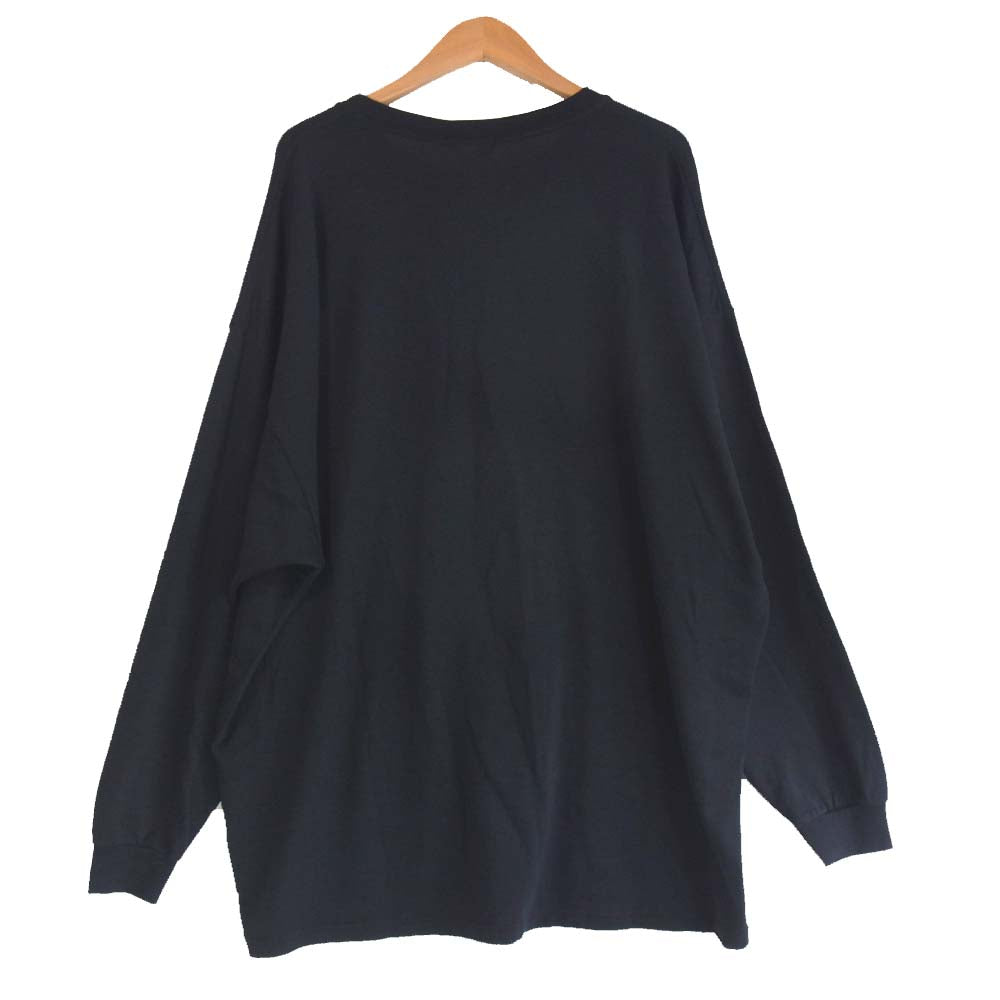 HYSTERIC GLAMOUR ヒステリックグラマー 05203CL02 DESTROY ALL MONSTERS ELEPHANT刺繍 オーバーサイズ Tシャツ ブラック系 F【新古品】【未使用】【中古】