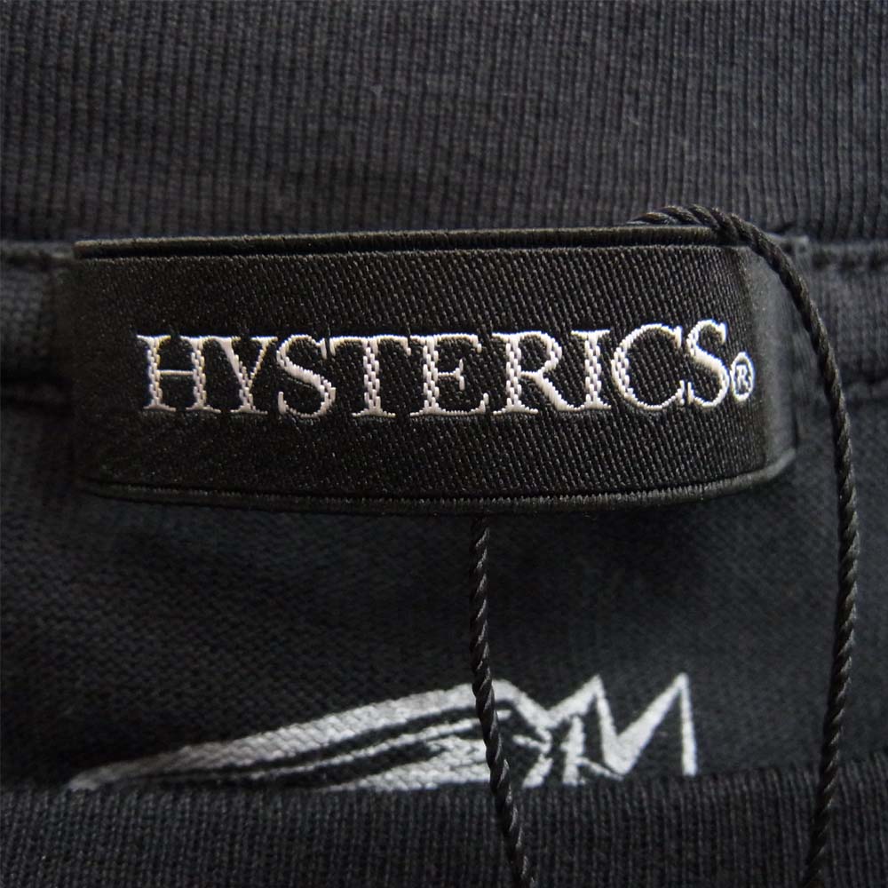 HYSTERIC GLAMOUR ヒステリックグラマー 05203CL02 DESTROY ALL MONSTERS ELEPHANT刺繍 オーバーサイズ Tシャツ ブラック系 F【新古品】【未使用】【中古】