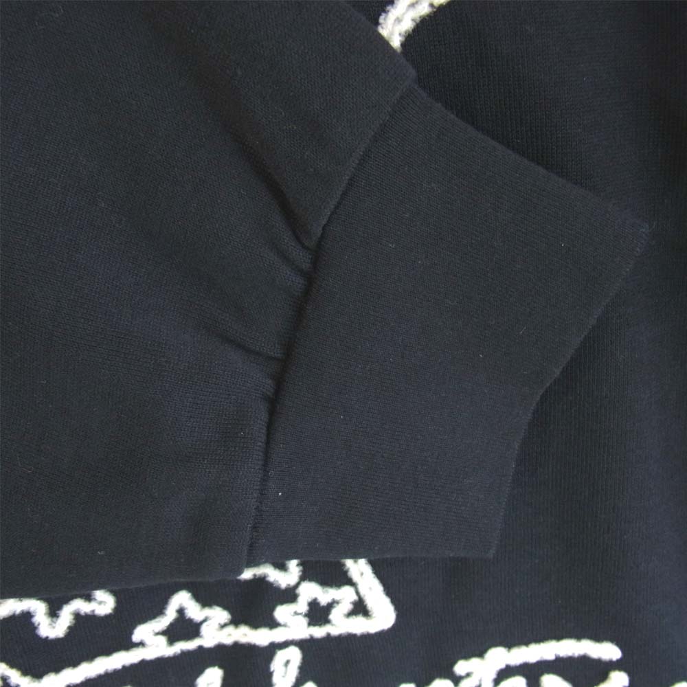 HYSTERIC GLAMOUR ヒステリックグラマー 05203CL02 DESTROY ALL MONSTERS ELEPHANT刺繍 オーバーサイズ Tシャツ ブラック系 F【新古品】【未使用】【中古】