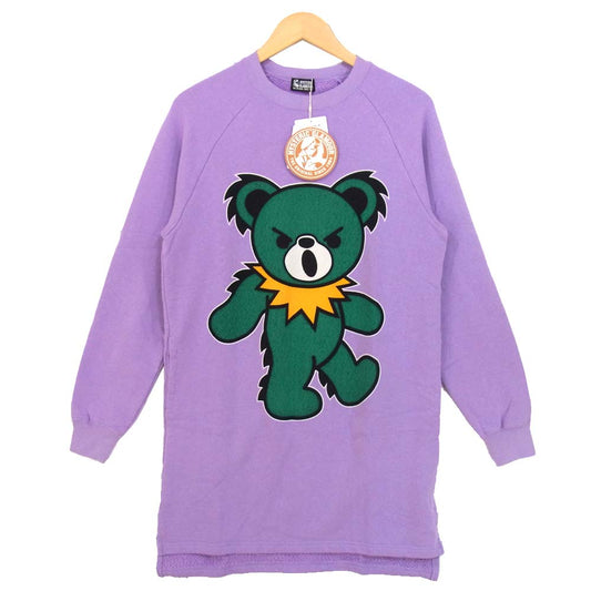 HYSTERIC GLAMOUR ヒステリックグラマー 20AW 01203CO02 BIG DEAD スウェット ワンピース パープル系 FREE【新古品】【未使用】【中古】