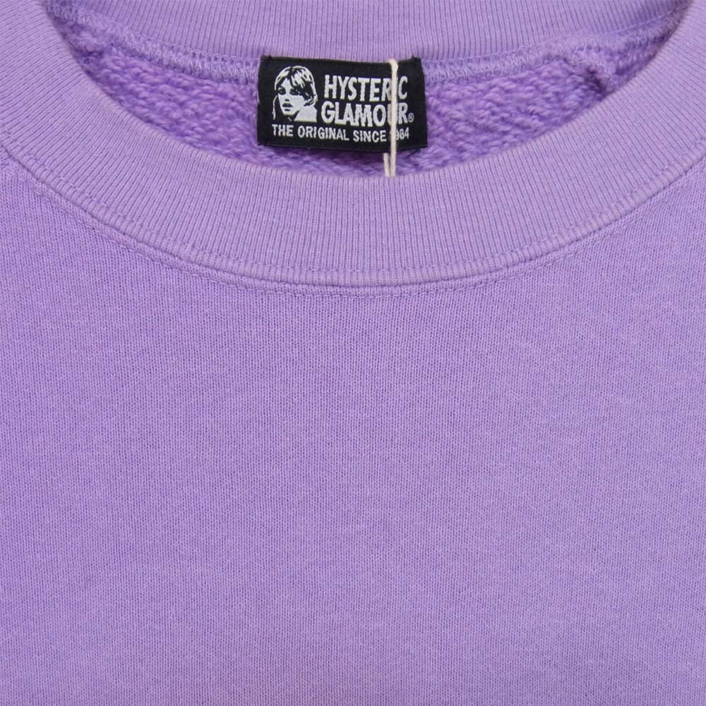 HYSTERIC GLAMOUR ヒステリックグラマー 20AW 01203CO02 BIG DEAD スウェット ワンピース パープル系 FREE【新古品】【未使用】【中古】