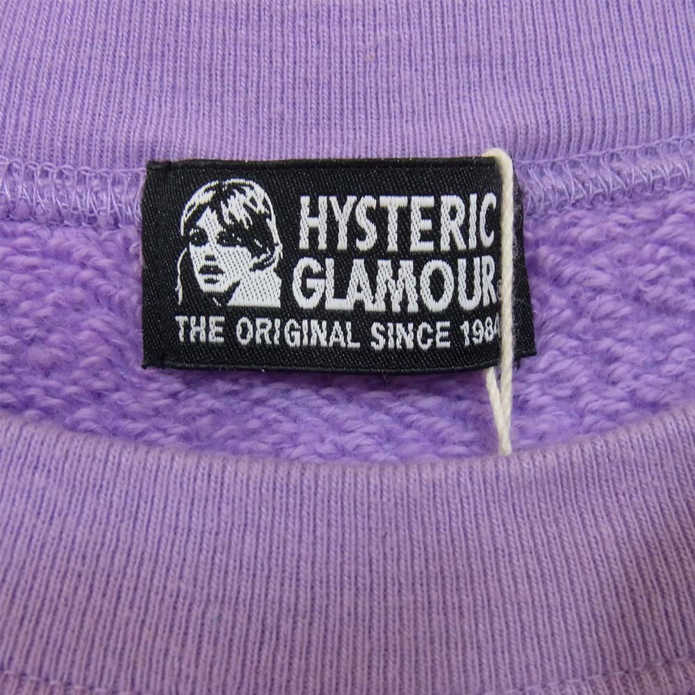 HYSTERIC GLAMOUR ヒステリックグラマー 20AW 01203CO02 BIG DEAD スウェット ワンピース パープル系 FREE【新古品】【未使用】【中古】