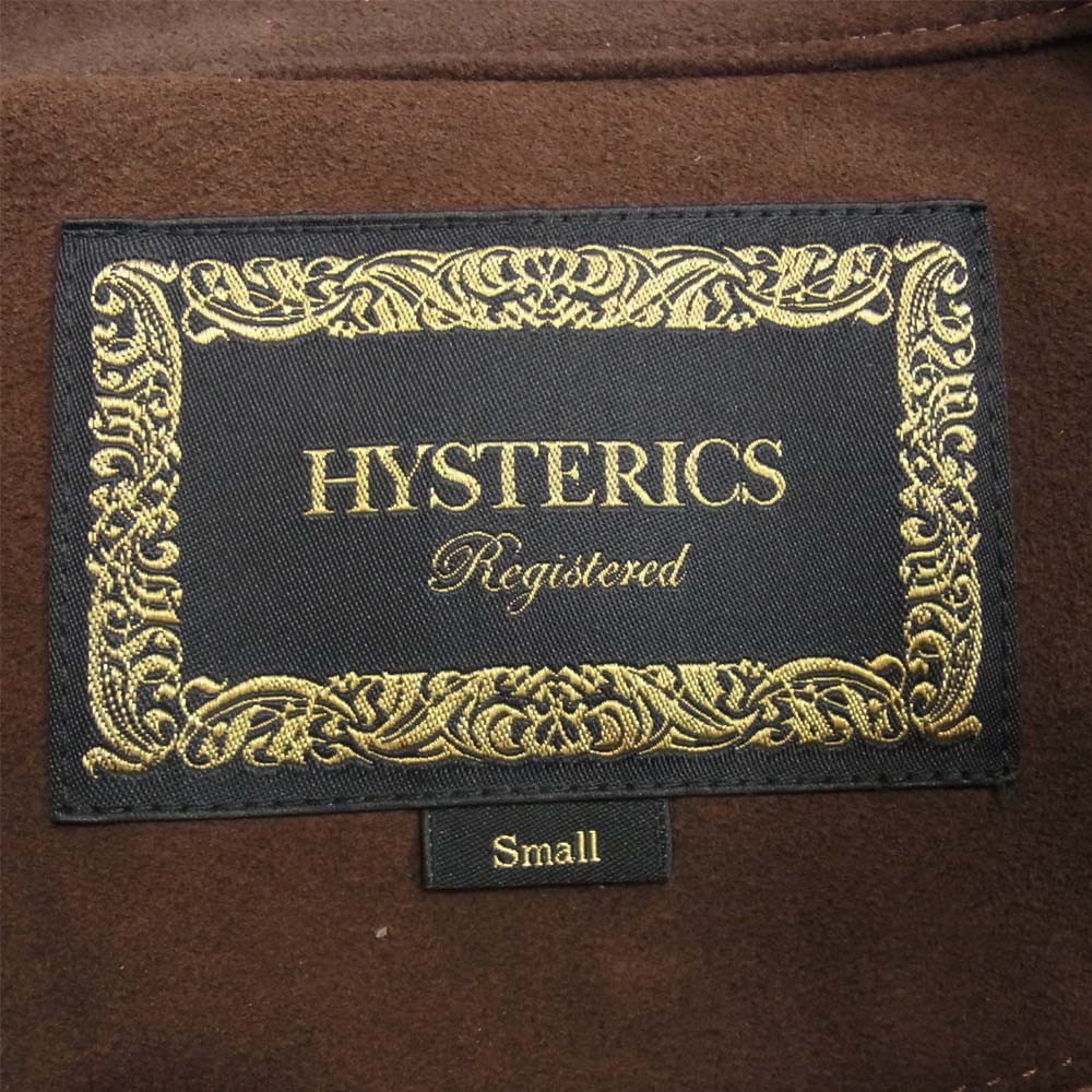 HYSTERIC GLAMOUR ヒステリックグラマー 05203LB01 HYSTERICS ラム スエード パッチワーク ブルゾン ベージュ×ブラウン S【新古品】【未使用】【中古】