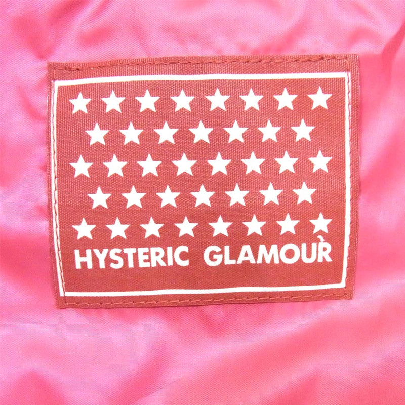 HYSTERIC GLAMOUR ヒステリックグラマー 001203AB01 COMIC アップリケ フーデッド ブルゾン ピンク系 FREE【新古品】【未使用】【中古】