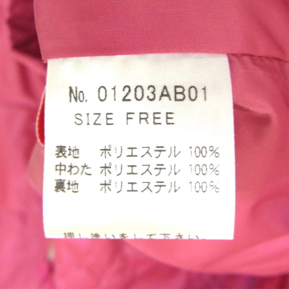 HYSTERIC GLAMOUR ヒステリックグラマー 001203AB01 COMIC アップリケ フーデッド ブルゾン ピンク系 FREE【新古品】【未使用】【中古】