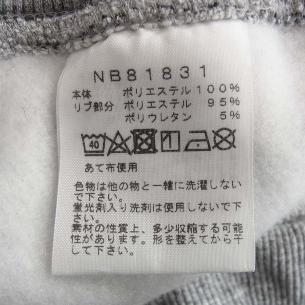 THE NORTH FACE ノースフェイス NB81831 HEATHER SWEAT PANT 裏起毛 ヘザー スウェット パンツ グレー グレー系 L【極上美品】【中古】