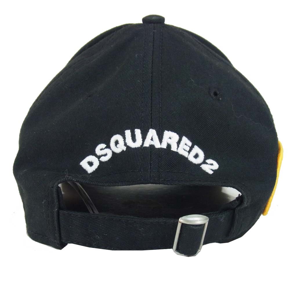 DSQUARED2 ディースクエアード 20154 ワッペン付き ダメージ キャップ ブラック系【中古】