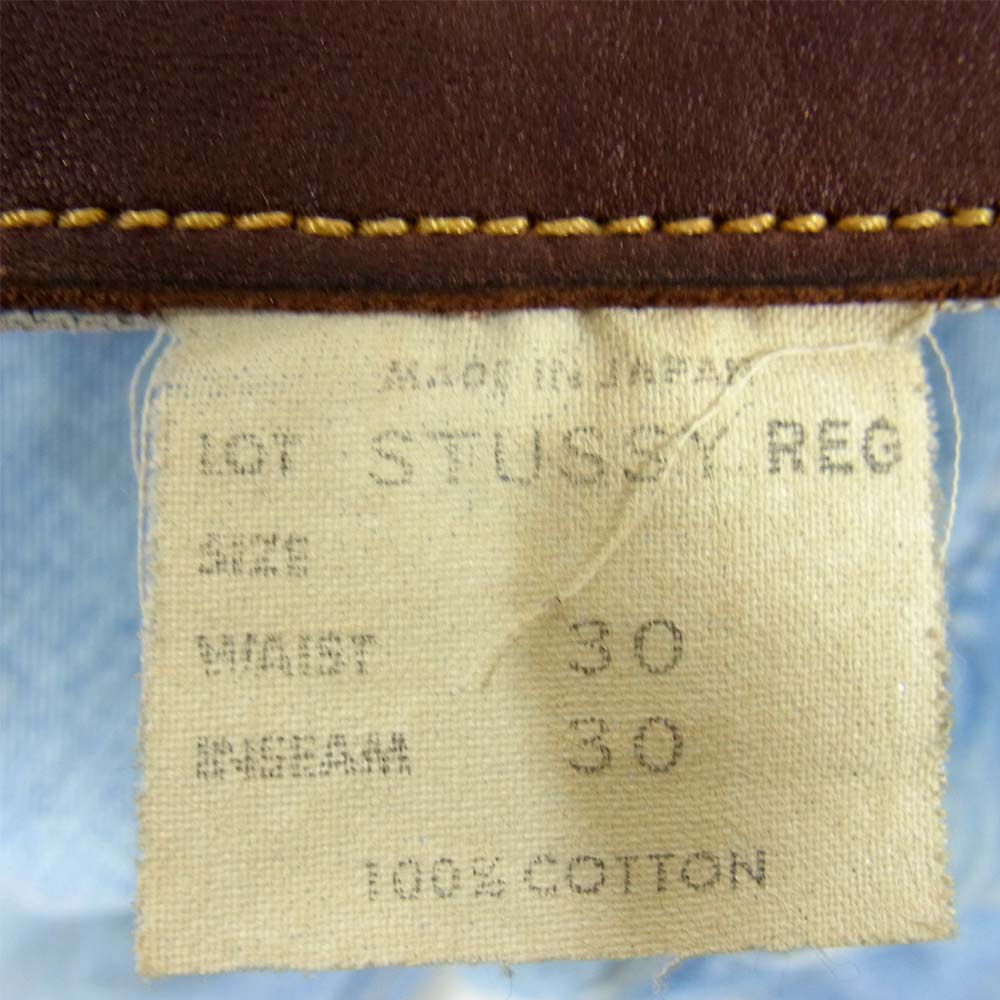 STUSSY ステューシー LB0009 × Lee リー デニムパンツ ライトブルー系 30【中古】