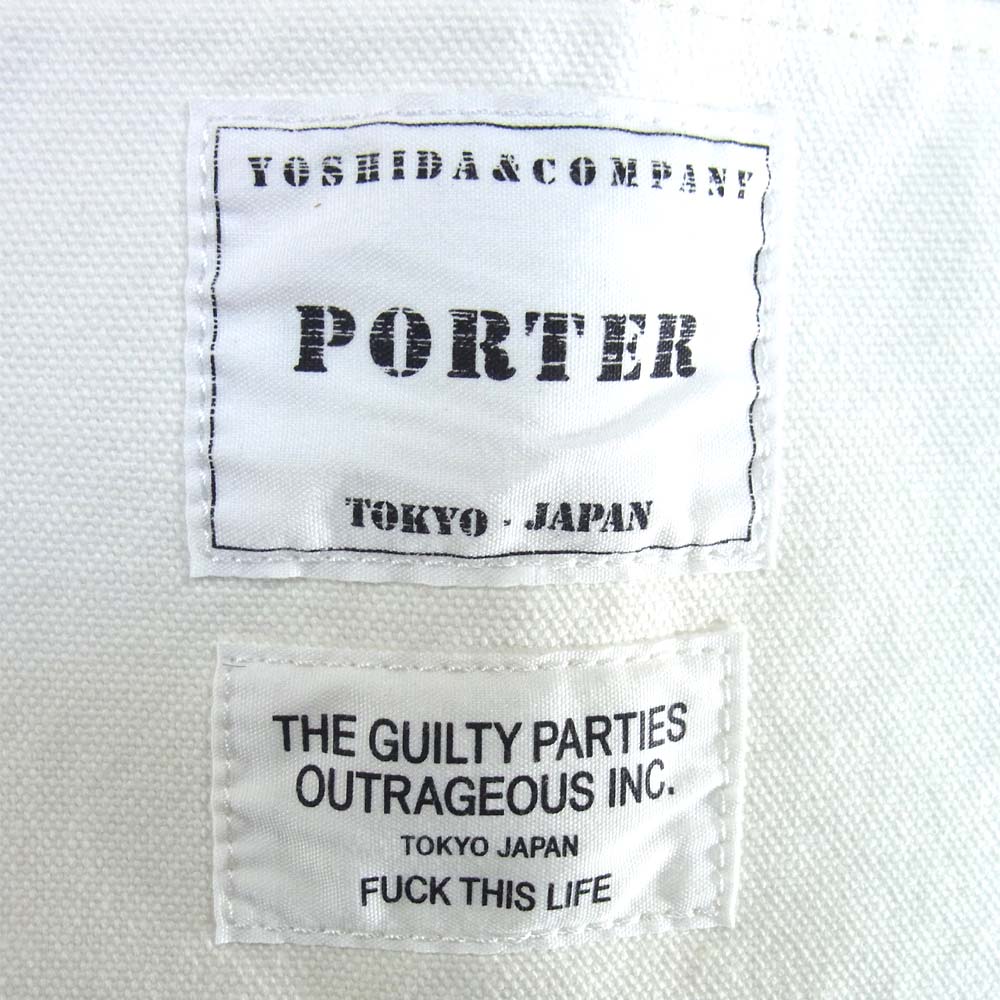 PORTER ポーター × WACKO MARIA ワコマリア クラッチバッグ ホワイト系【中古】