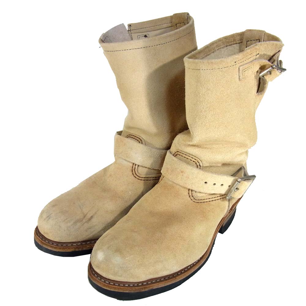 RED WING レッドウィング 8268 スエード エンジニア ブーツ ベージュ系 7D【中古】